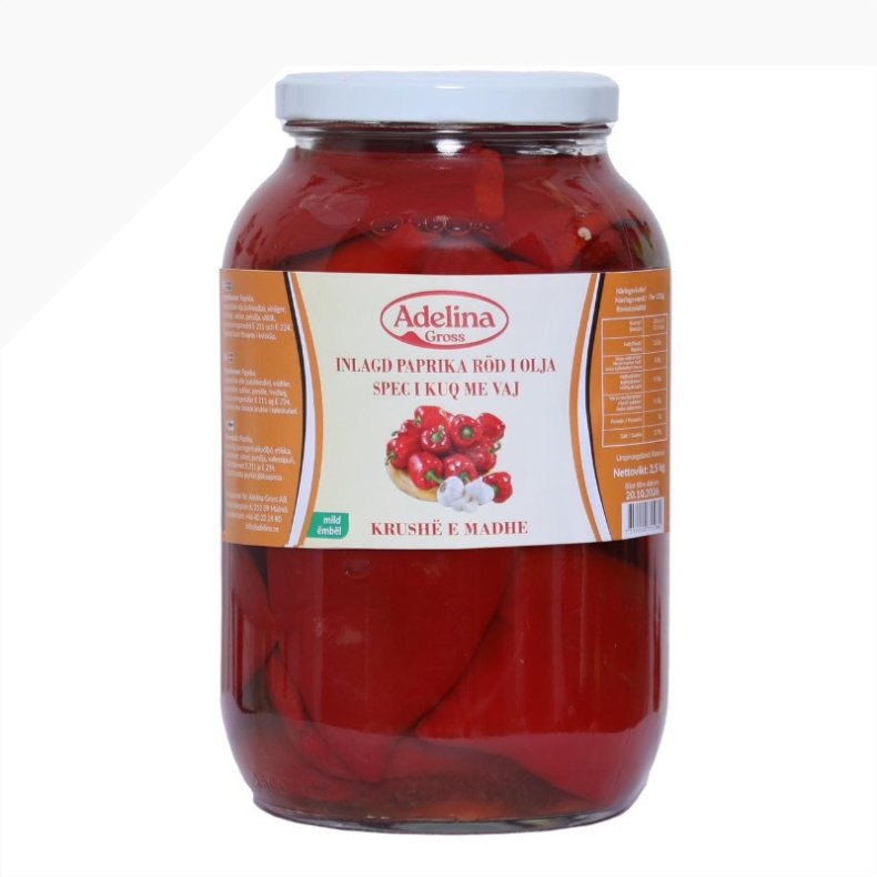 Adelina - KNUST R�D PEBER I OLIE 2500gr