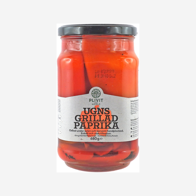 Plivit Trade - Grillede peberbrugter 680gr