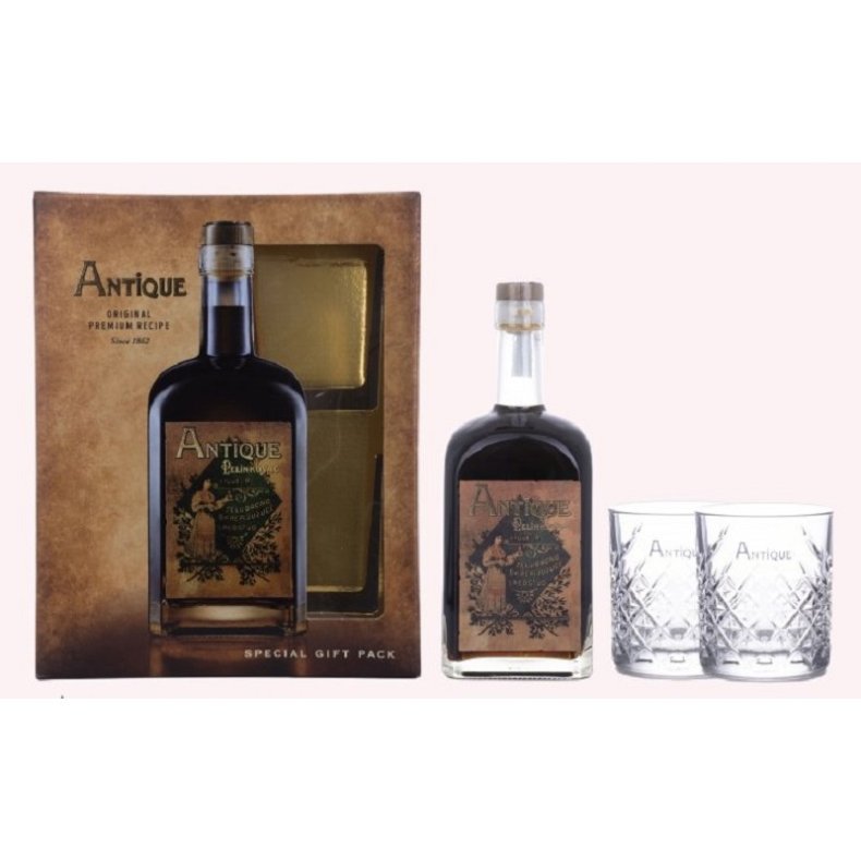 Badel - Pelinkovac Anitque - 0,7l - Badel 1862 - m 2 stk glas