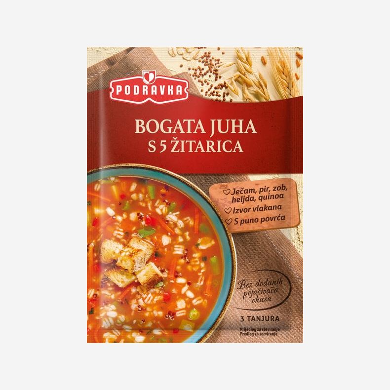 Podravka - Suppe med 5 slags korn