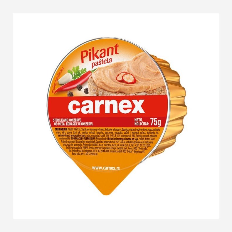 Carnex - leverpostej Pikant 75 gr